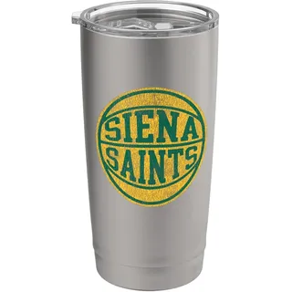 Siena College Distressed Vintage 70s Basketball 2-Color Doppelwandiger Edelstahl-Thermobecher