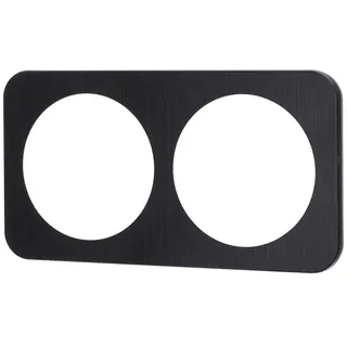 Wandschild aus Aluminium, entworfen in Deutschland/Frankreich, mit edler schwarzer Oberfläche und 2 Schlüsseln. Ideal, um Ihrem Raum einen modernen und eleganten Touch zu verleihen.