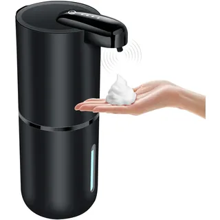 AiQInu Seifenspender Automatisch, Berührungsloser Elektrischer Seifenspender mit 4 Einstellbare Stufen, USB C Wiederaufladbar, IPX5 Wasserdicht, WandbefestigungFür Küche, Bad, Schule, Hotel