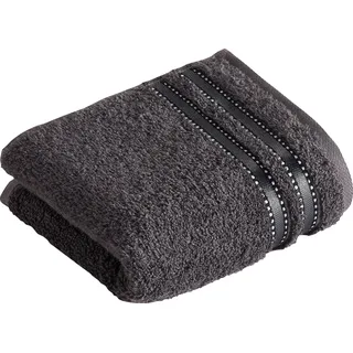 Vossen Seiftuch »Cult Deluxe« Waschlappen im Set, mit Glanzbordüre, VEGAN, grau