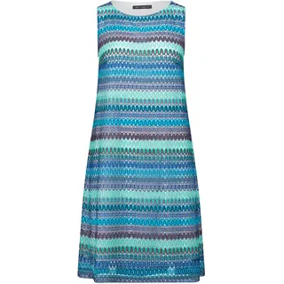 Etuikleid BETTY BARCLAY "Etuikleid ohne Arm", Damen, Gr. 46, EURO, bunt (blau, grün), Obermaterial: 99% Polyester PES. 1% Polyamid PA., Kleider Etuikleid
