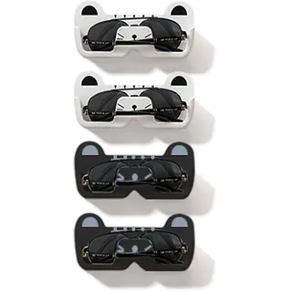 Xiuyer Brillenhalter Wand Brillenaufbewahrung, 4 Stück Brillenablage Sonnenbrillen Aufbewahrung Organizer Wandmontage zum Aufhängen Brille Sonnenbrillen Brillenaufbewahrung Brillenhalter (Schwarz)