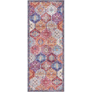 ELLE DECORATION Kashmir Ghom Orientteppich 80 x 200 cm Bunt