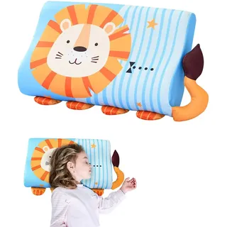 RNPKZ Schlummerkids Kissen, Calmly Kinderkissen, Schlummerkids Ruhiges Kissen für Kinder, Atmungsaktiv Calmly Kinderkissen, Ergonomisch Schlummerkissen Kinder für Besseren und Gesünderen Schlaf (Löwe)