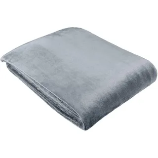 Novel Decke , Anthrazit , Textil , Uni , 140 cm , Oeko-Tex® Standard 100 , pflegeleicht , Heimtextilien, Wohntextilien, Decken, Kuscheldecken