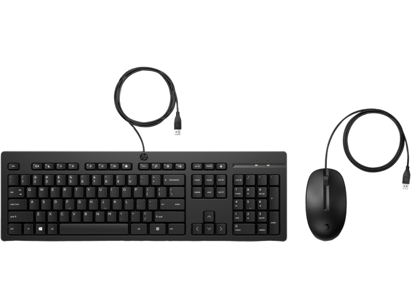 Bild von 225 Wired Mouse and Keyboard Combo, schwarz, USB, DE (286J4AA#ABD)