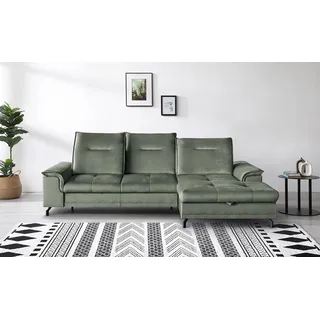 Ecksofa BRUNO MINI - Wohnlandschaft Polstersofa Polstercouch (Olive- Element 11) RECHTE SEITE - Olive