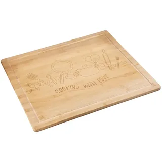 Kesper Herdabdeckplatte , Hellbraun , Holz , Bambus , 56x4x50 cm , FSC 100% , Küchen, Küchenelektrogeräte, Herde, Herdabdeckplatten