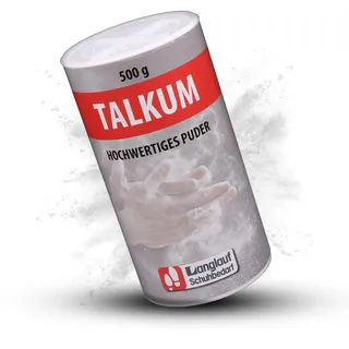 Langlauf Schuhbedarf Talkum Puder 1 x 500g für Silikon & Gummipflege, Gleitmittel Latex, Trennmittel Metallguss, Haushalt & Werkstatt I Talkum-Pulver Streudose zur Gummipflege I Talcum Powder