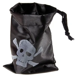 piraten-Geldsack 16 x 12,5 cm schwarz