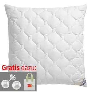 Beco Kunstfaserkopfkissen »Aerelle Blue Eco "GOLD", Kissen, mit Gratis-Perlenohrsteckern« Füllung: recycelte Faserbällchen 1 Stk. tlg. Jetzt zugreifen: Gratis-Aktion nur bis 31.12.2025!