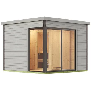 Weka Design-Saunahaus 412 inkl. 7,5 kW Saunaofen + int. Steuerung