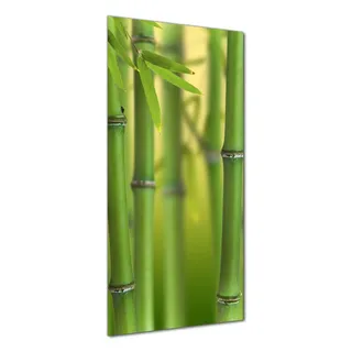 Wallario selbstklebende Duschrückwand 80 x 200 cm mit Motiv Grüner Bambuswald - Wandverkleidung mit Hochglanzlaminat in Glasoptik