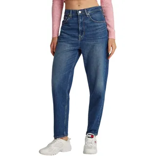 Tommy Hilfiger Tommy Jeans Damen Jeans Hose Mom-Fit Tapered Fit, Blau (Denim Dark), 29W/30L - 29W / 30L