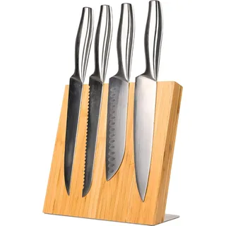 Coninx Messerblock magnetisch - Messermagnet ohne Messer - Anti-Rutsch - Bambus-Messerhalter - Magnetische Messeraufbewahrung von Coninx - Braun