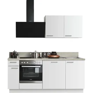 kochstation Küchenzeile KS-Scafa 200 cm weiß