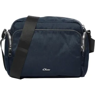 S.Oliver Umhängetasche Crossbody Bag Blue Green dunkelblau - Große Camera-Bag aus Nylon, Damen, Blau, 1