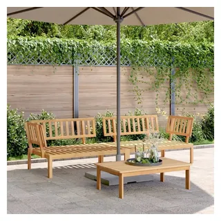 vidaXL Garten-Ecksofas aus Paletten 2 Stk. Massivholz Akazie