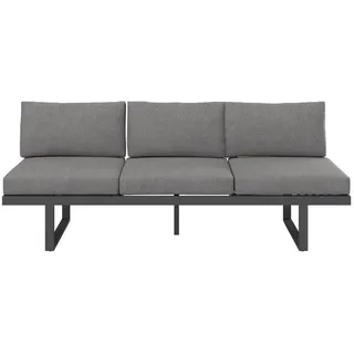 Ambia Garden Loungesofa , Anthrazit, Dunkelgrau , Metall, Textil , Füllung: Schaumstoff,Polyester , 198x72x77 cm , geeignet für Balkon , Gartenmöbel, Loungemöbel, Lounge-Serien