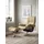 Relaxsessel Mayfair Leder 92 x 103 x 79 cm Beige mit Hocker