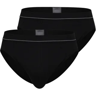 bugatti Slip »Sport Slip 2er Pack«, (2er Pack), mit perfekter Passform für höchsten Komfort, schwarz