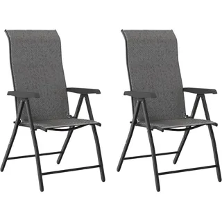 vidaXL Gartenstuhl 58,9 x 91,7 x 27,9 cm grau 2 St.