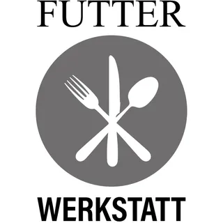 queence Wanddekoobjekt »FUTTER WERKSTATT«, Stahlschild, Blechschild, Spruch, Witzig, Wanddeko, retro, 20x30cm, schwarz