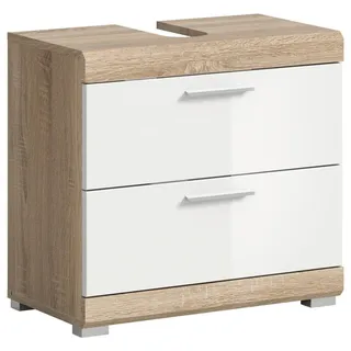 MID.YOU Waschbeckenunterschrank Lambada Eiche/Weiß