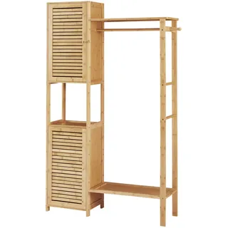 [en.casa] Garderobenschrank Oldsum Beige / Bambus