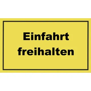 Metafranc Hinweisschild "Einfahrt freihalten" - 300 x 200 mm / Beschilderung / Infoschild / Verbotsschild / Halteverbot / Parkverbot / Grundstückskennzeichnung / Gewerbekennzeichnung / 500240
