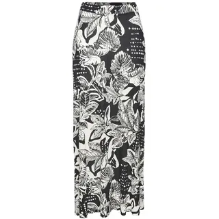 VIVANCE Maxirock mit Alloverprint, Sommerrock, casual, schwarz