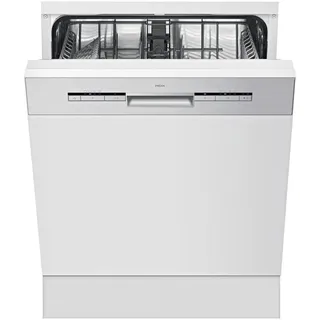 Mican Geschirrspüler , Edelstahlfarben , Metall , 60x82-87x58 cm , Startzeitvorwahl, AquaStop, Salzmangelanzeige, Klarspülmangelanzeige, Halbe Beladung , Küchen, Küchenelektrogeräte, Geschirrspüler