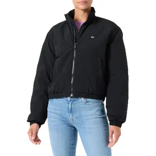 Tommy Jeans Damen Jacke Essential Padded Jacket Übergangsjacke, Schwarz (Black), S
