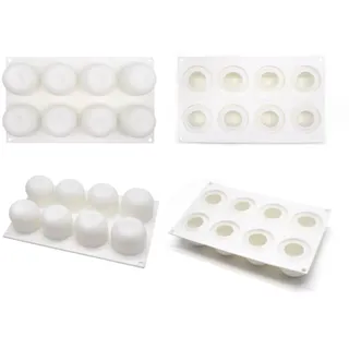 Hensych kuchenform backen zubehör Silikon-Muffin-Apfel Kuchenform für 8 Kuchen – Packung mit 2Apfel-Muffin-Cupcake-Formen, Cupcake-Muffin-Backform, antihaftbeschichtet Apfel-Silikonform、tortenform