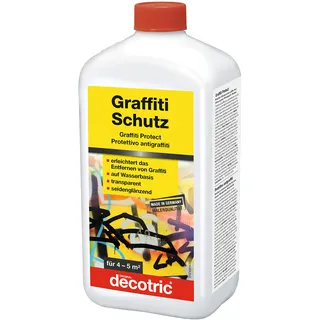 decotric Graffitischutz 1l | erleichtert das Entfernen von Graffiti | auf Wasserbasis | transparent | seidenglänzend