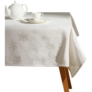 home&you Tischdecke Weihnachten Preciosita 150x300 cm, Weiß , Textil , 150x1x300 cm , Küchenmesser, Santokumesser