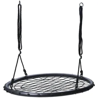 WELL HOME MOBILIARIO & DECORACIÓN WH14736 Schwarze Netzschaukel mit einem Durchmesser von 100 cm, 100x100x10