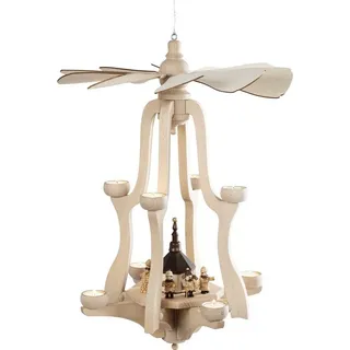 Saico Original Weihnachtspyramide »Hängepyramide, Seiffener Kirche« für 8 Teelichte, HxØ: ca. 65x46 cm, Kettenlänge ca. 30 cm