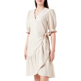 YAS Damen Yasflaxy Ss Wrap Dress Noos Kleid