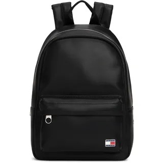 Cityrucksack TOMMY JEANS "TJW DAILY ELEVATED BACKPACK", Damen, Gr. B/H/T: 24cm x 33cm x 12cm, schwarz, Lederimitat, unifarben, Rucksäcke Cityrucksack, Damen Freizeitrucksack, Alltagsrucksack mit Netzfach innen