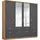 Drehtürenschrank Bremen 181 x 199 x 58 cm Grau