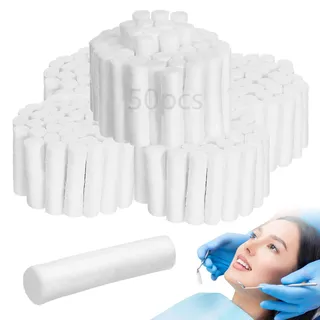 Milisten 5Pcs Dental Gaze Rollt Baumwolle Pads Gerollt Wattebausch Mund Gaze für Zahnärzte Kinder Und Erwachsene