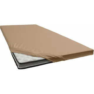 Topper-Spannbetttuch 5001 Jersey 140 x 200 - 160 x 220 cm nougat