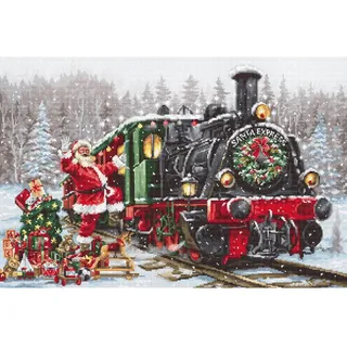 Luca-S Kreuzstich Set Santa – Express, Zählmuster, 42x28cm