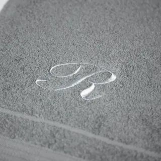 Caleffi Badetuch Bestickt grau aus Baumwolle - 78407