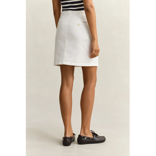 Bleistiftrock GANT "CHINO", Damen, Gr. 38, eggshell, Web, Obermaterial: 98% Baumwolle, 2% Elasthan, unifarben, regular fit kniefrei, Röcke Bleistiftrock, Regular fit mit praktischen Taschen