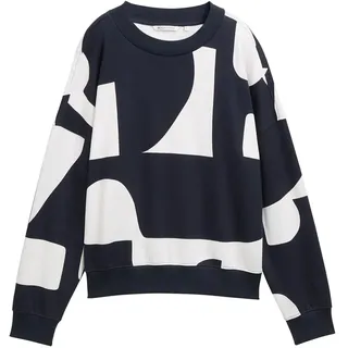 Tom Tailor Sweatshirt Big Scale Print Navy/Weiß S