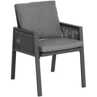 Amatio Loungesessel , Anthrazit, Grau , Metall, Kunststoff, Textil , eckig , 56x85x69 cm , Gartenmöbel, Loungemöbel, Lounge-Serien