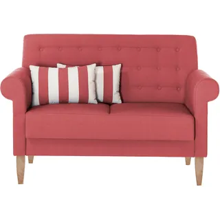 Home Affaire Couch Baumwolle 2-Sitzer Rot