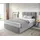 Boxspringbett Dream-Fine 120x200 cm Mikrofaser Grau mit Matratze und Topper